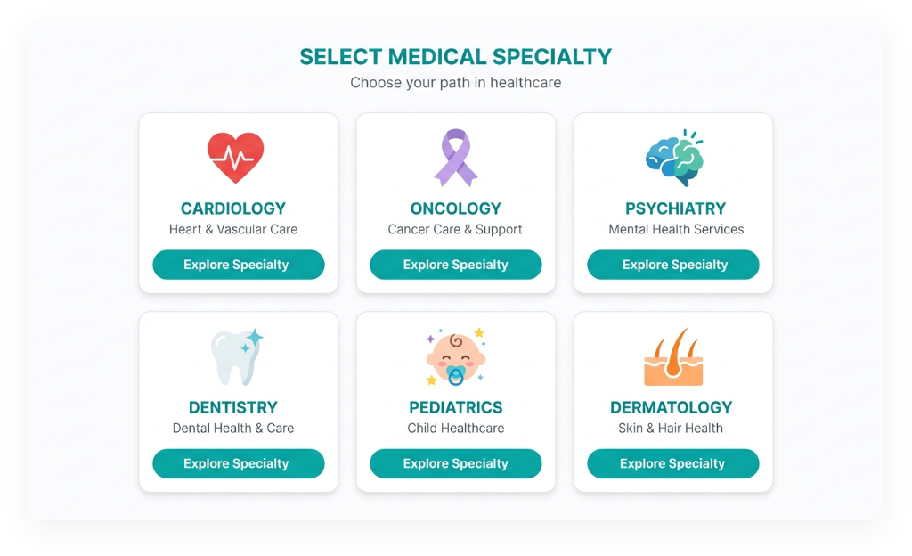 Specialty picker UI